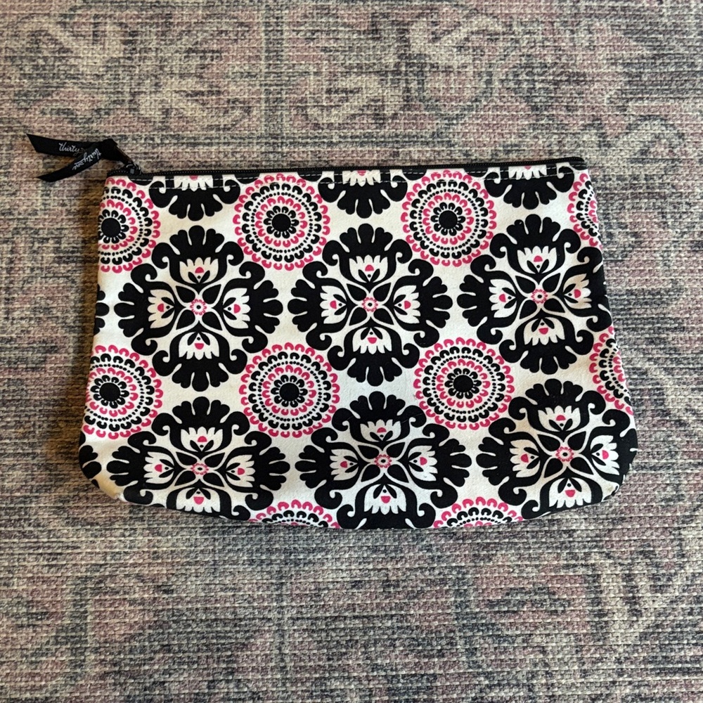 thirty one Black and Pink Floral Cosmetic/dry Bag